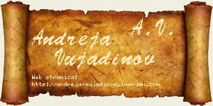 Andreja Vujadinov vizit kartica